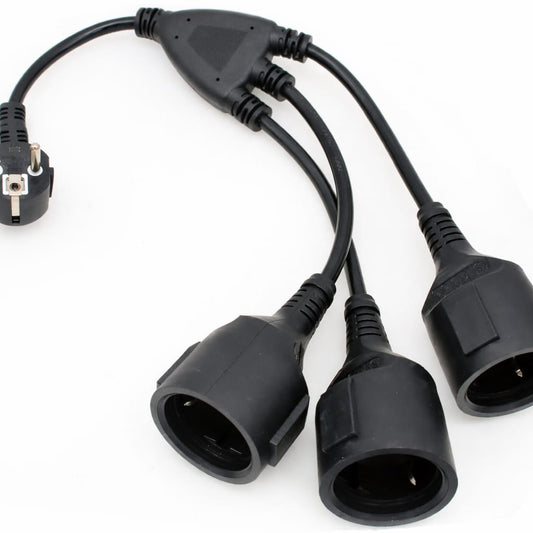 SZRMCC 16A 250V Right-Angle Schuko Y Splitter Cable 3F
