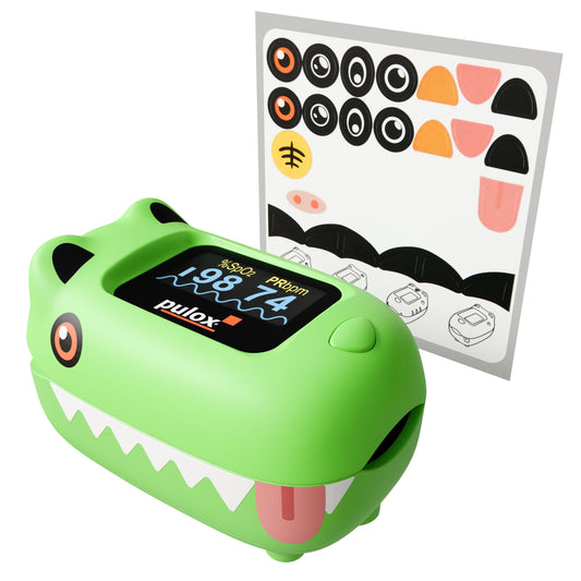 Pulox PO-230 Green Pediatric Finger Pulse Oximeter for Accurate SpO2 Monitoring