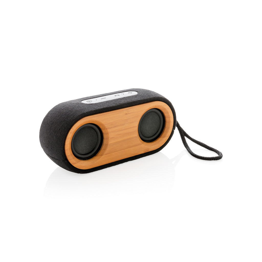 Sustainable Bamboo X Dual Bluetooth Speaker with 10W Sound, 6-Hour Battery