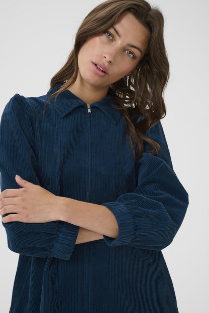 Part Two EYVOR Corduroy Shirt Dress - Key Largo Dark Blue