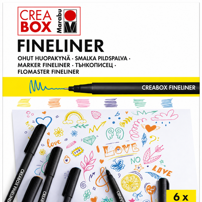 Marabu Creabox Fineliners Watercolor or Metallic Markers