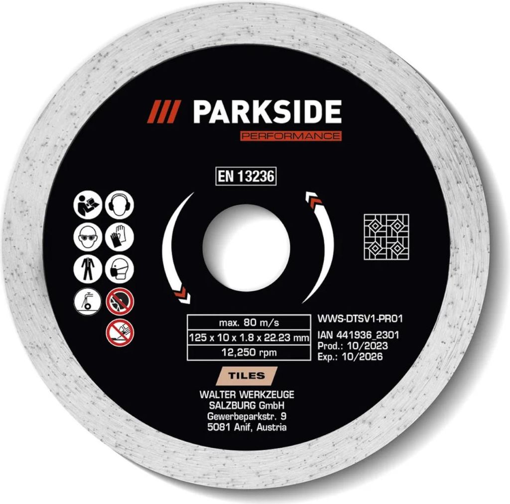 Parkside Performance Diamond Cutting Disc 125mm 441936