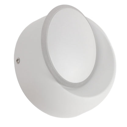 Nordic LED Wall Lamp Rotatable 2700K Warm Light 7W Iron/Aluminum White