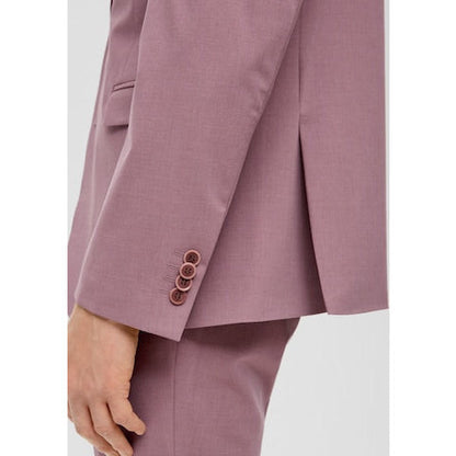 s.Oliver BLACK LABEL Men's Slim Fit Purple Suit Jacket Elegant Business Attire