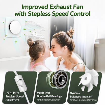 BUMSOU P113E Bathroom Exhaust Fan 100 mm