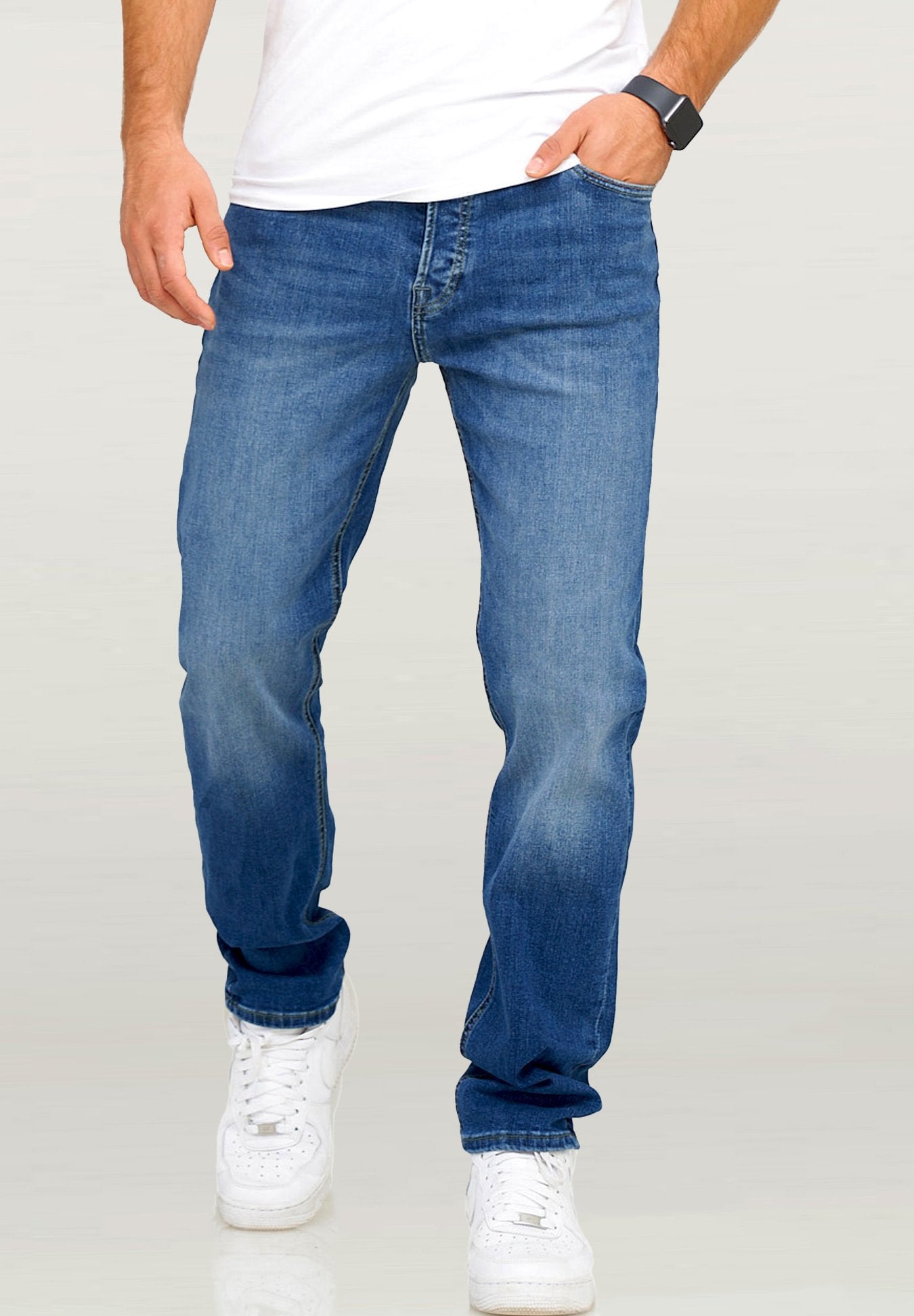 Jack & Jones Glenn Men's Slim Fit Blue Denim Jeans with High Stretch