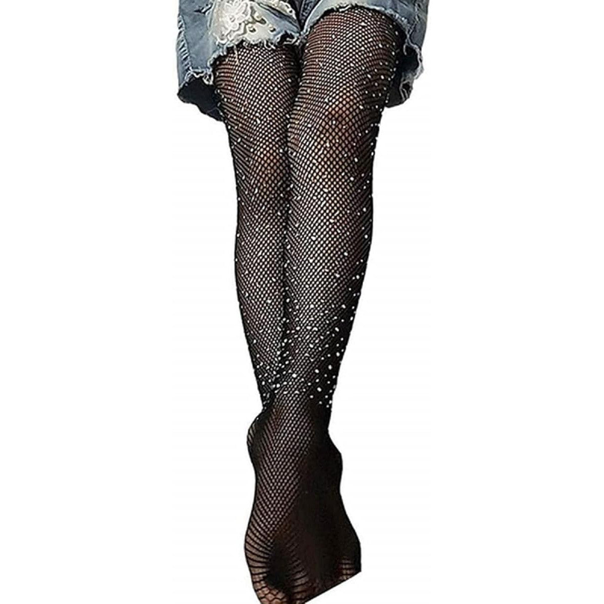 Toddler Girls Rhinestone Fishnet Tights Little Girl Glitter Stockings Black / Brown