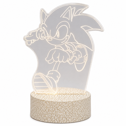 Creative Visualize Lamp 3D Sonic Night Light 16-Color LED with Remote