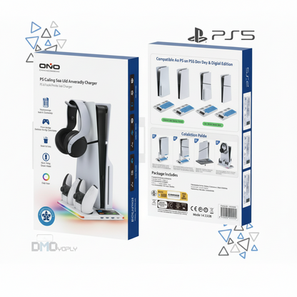 RGB Cooling & Charging Stand for PS5 Slim Pro