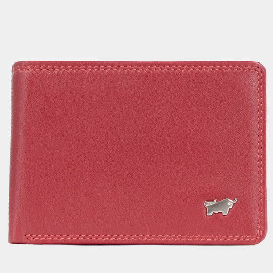 Red Braun Bueffel RFID Golf Wallet with Premium Leather