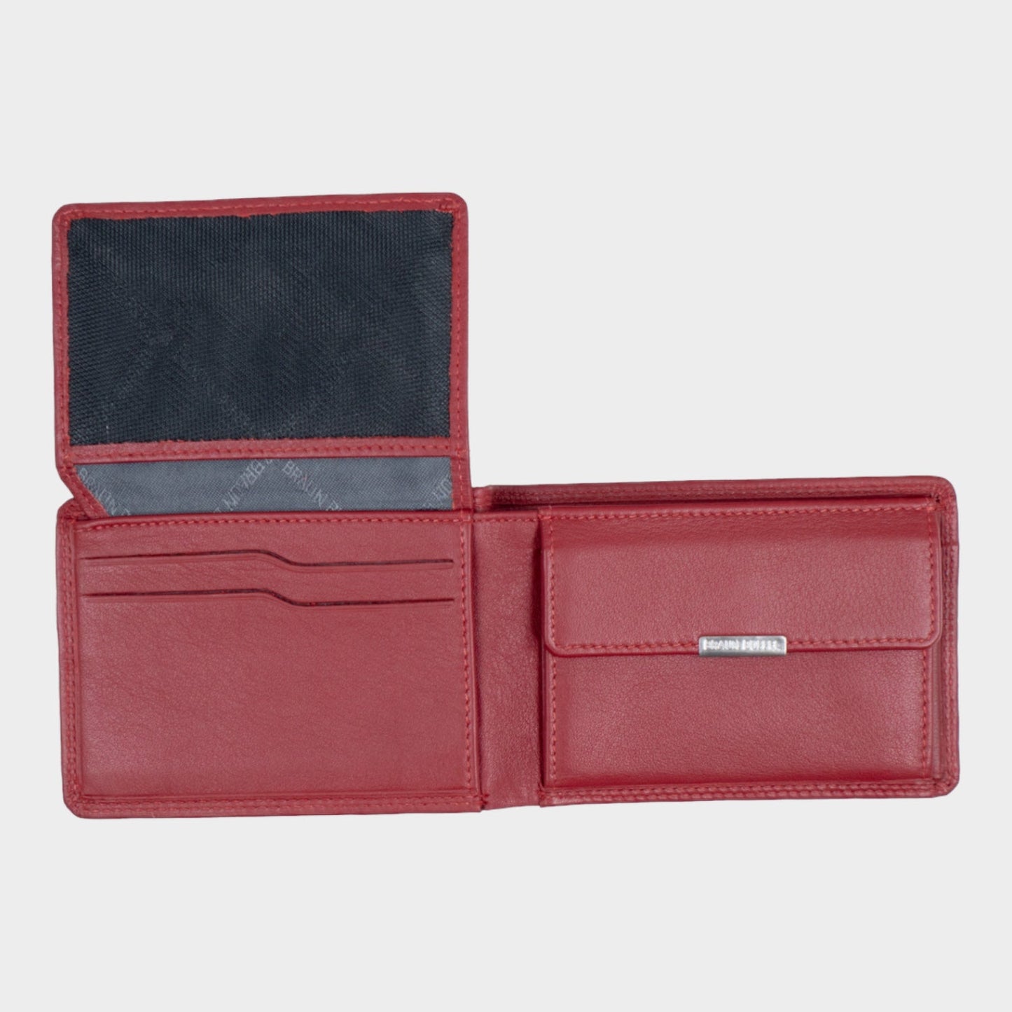Red Braun Bueffel RFID Golf Wallet with Premium Leather