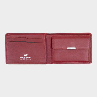 Red Braun Bueffel RFID Golf Wallet with Premium Leather