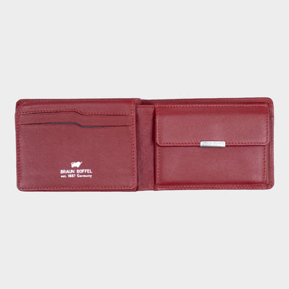 Red Braun Bueffel RFID Golf Wallet with Premium Leather