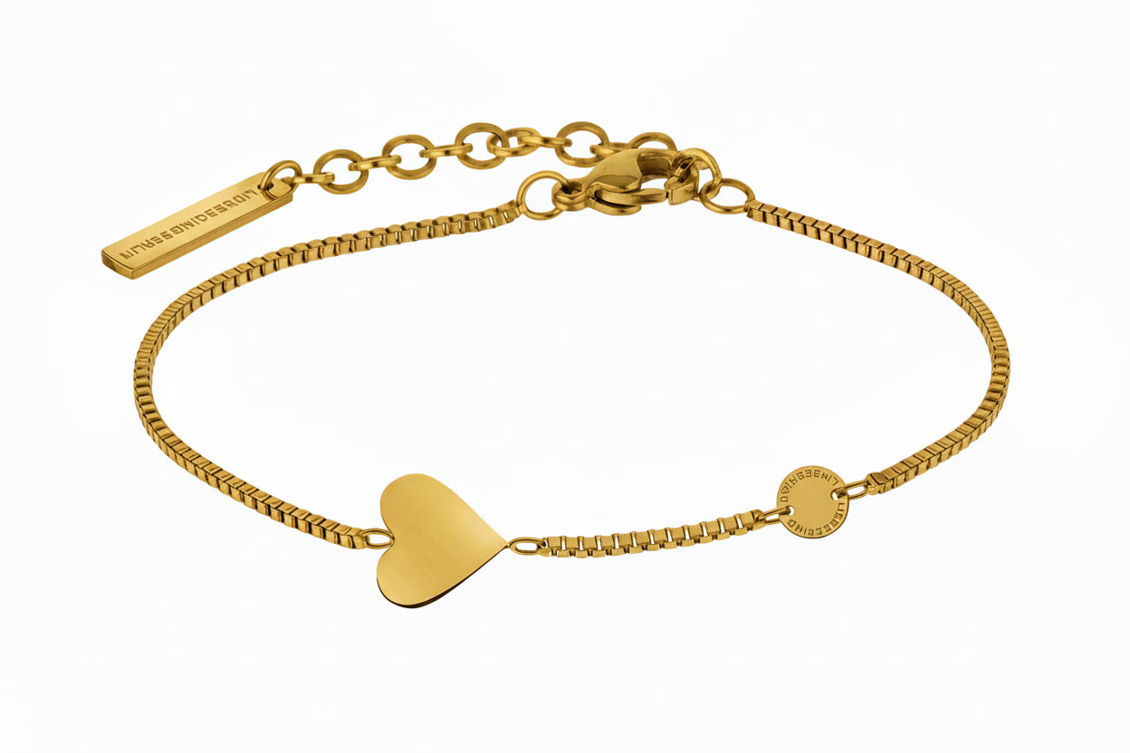 LiebeskindBerlin Gold-Plated Stainless Steel Bracelet – One Size