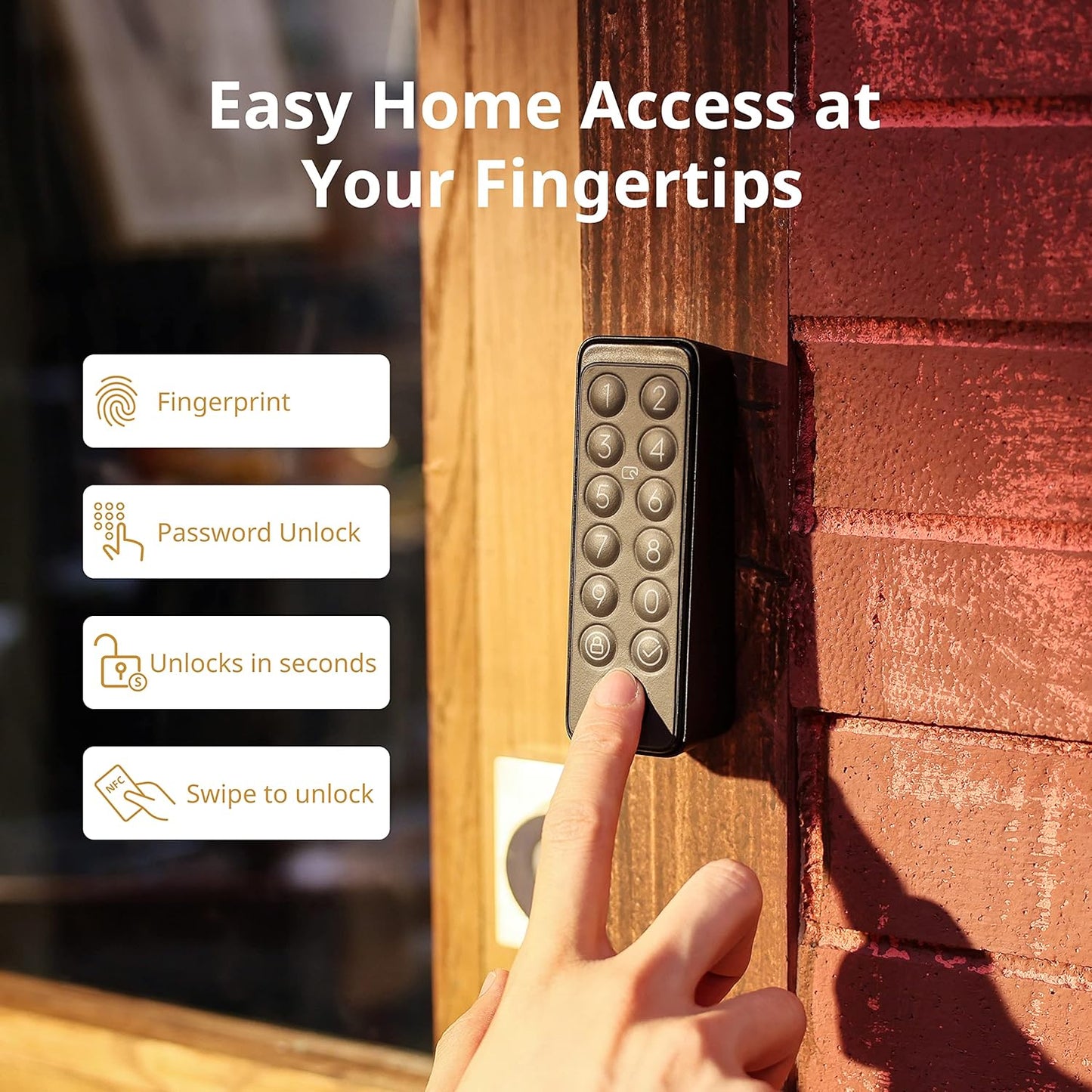 SwitchBot Waterproof Fingerprint Keypad Touch for Smart Lock
