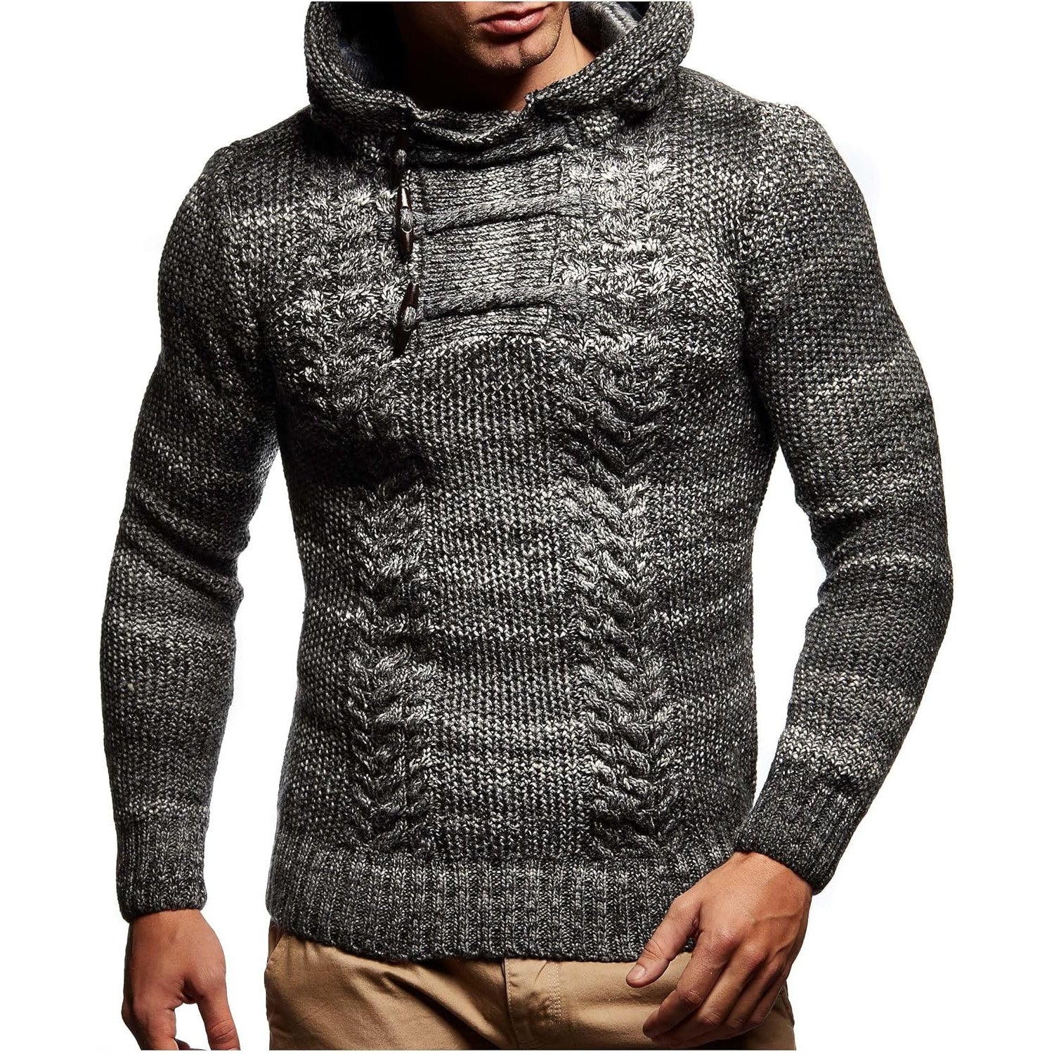 Leif Nelson Men's Hooded Regular Fit Winter Casual Sweater
