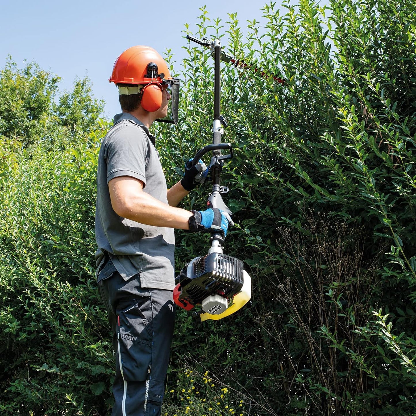 SCHEPPACH 4-in-1 Multi-Tool: Powerful 32.6cc Gas Engine, Versatile Garden Solution