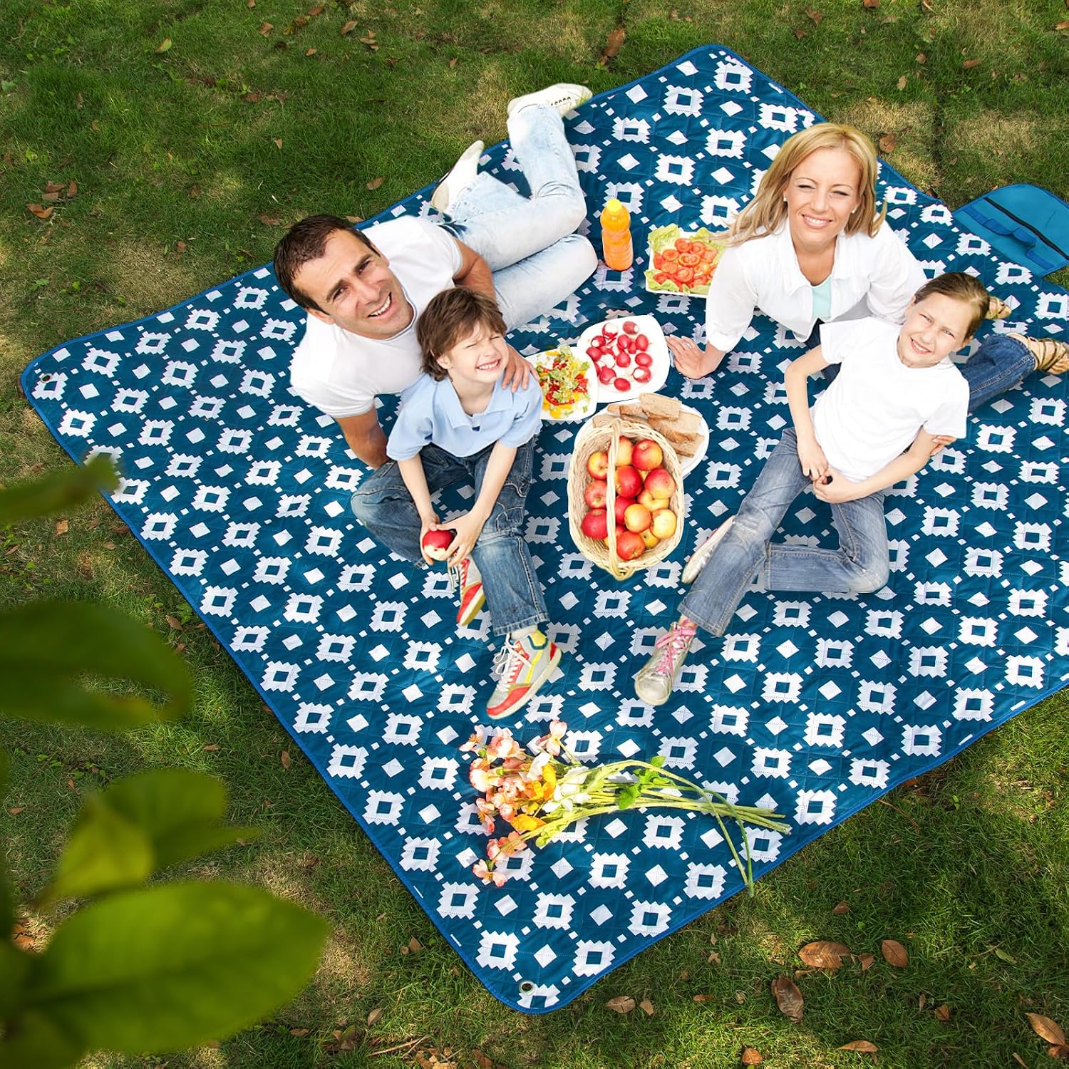 OESSUF Picnic Blanket Waterproof 200x200cm 3-Layer Extra Large
