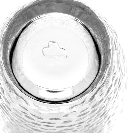 Leonardo Matera 340ml Transparent Glass Drinking Cup with Hammered Finish