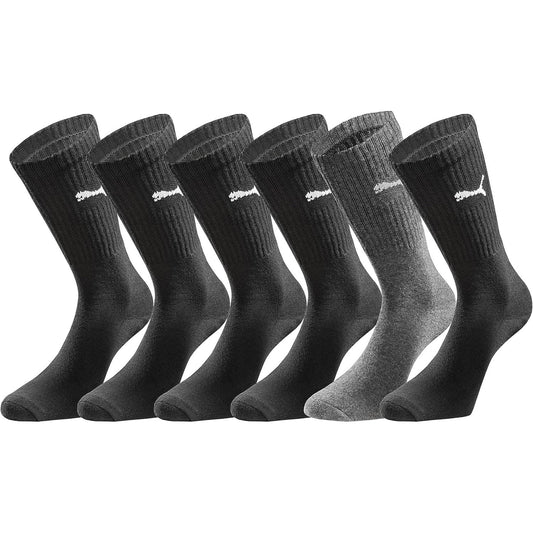 PUMA 3P Crew Socks Breathable Cushioned Sports Socks