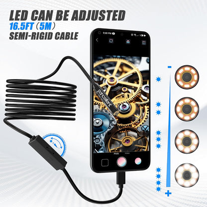 Pancellent 1920P Dual Lens Snake Inspection Borescope Endoscope
