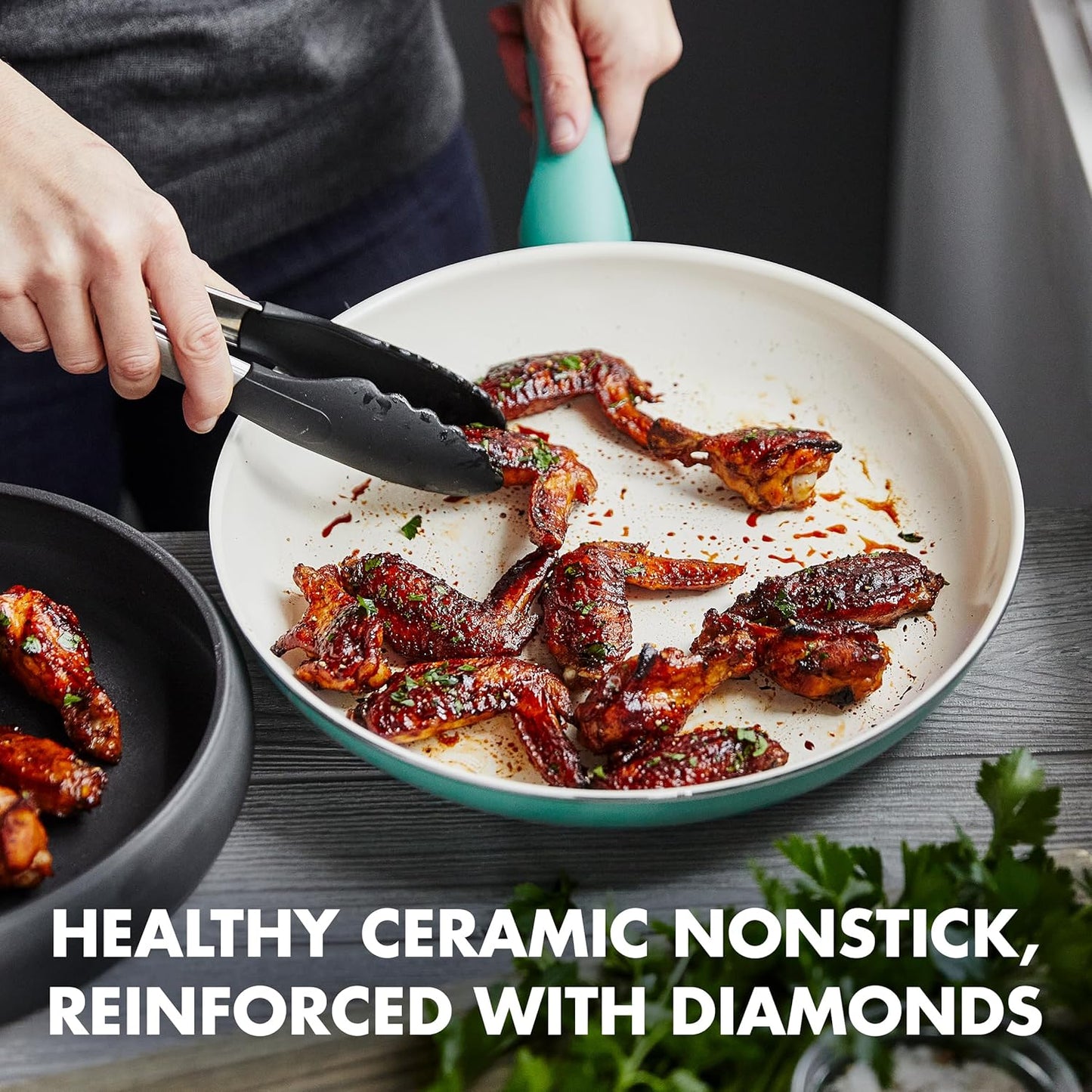 GreenPan Rio 10" Turquoise Ceramic Nonstick Skillet – PFAS-Free, Dishwasher Safe