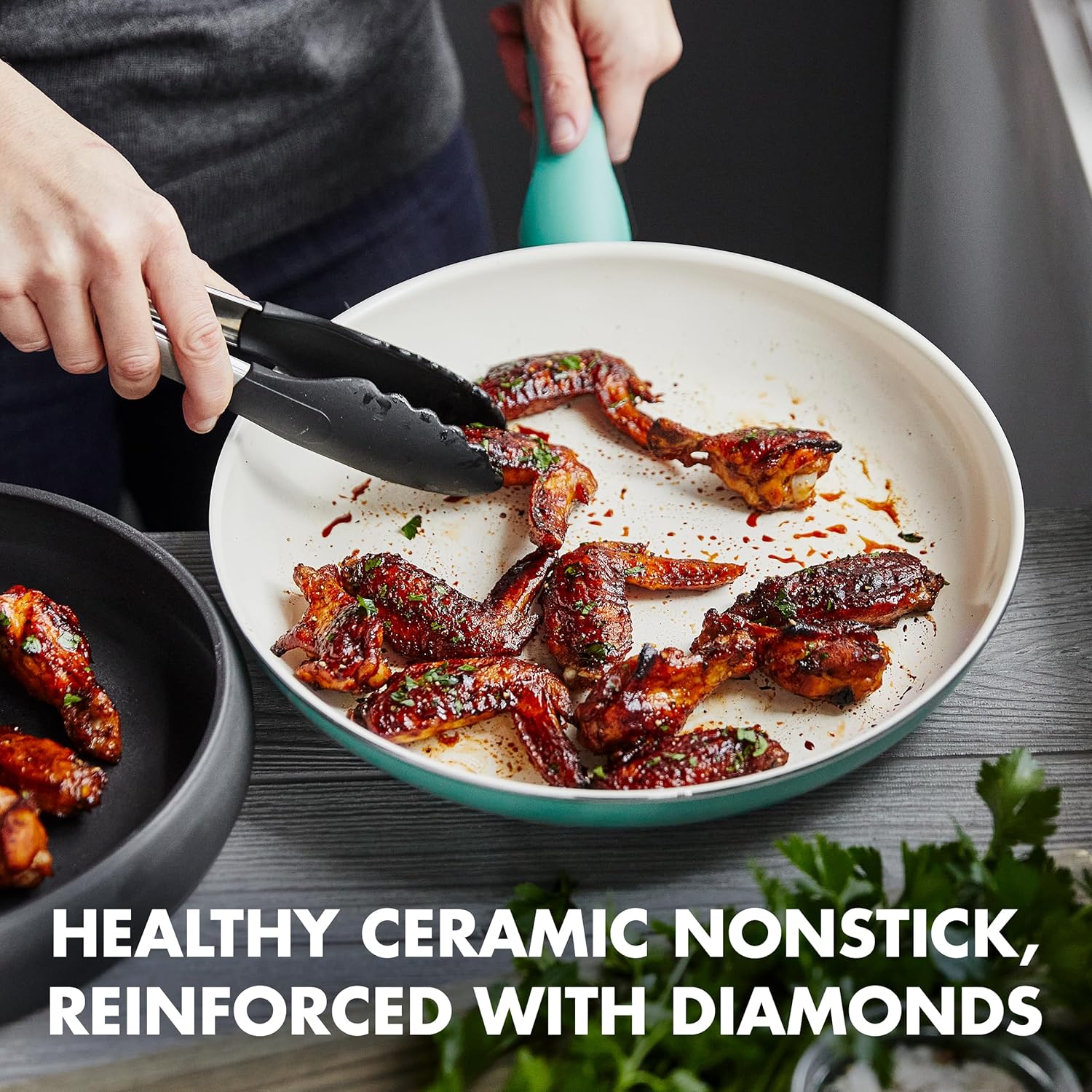 GreenPan Rio 10" Turquoise Ceramic Nonstick Skillet – PFAS-Free, Dishwasher Safe