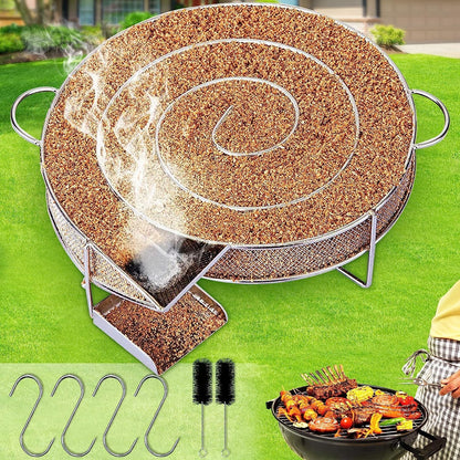 FunkySun Premium Round Cold Smoke Generator Stainless Steel 20x20x5cm