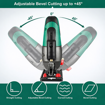 HYCHIKA 750W Variable Speed Jigsaw with Laser Guide and Blades
