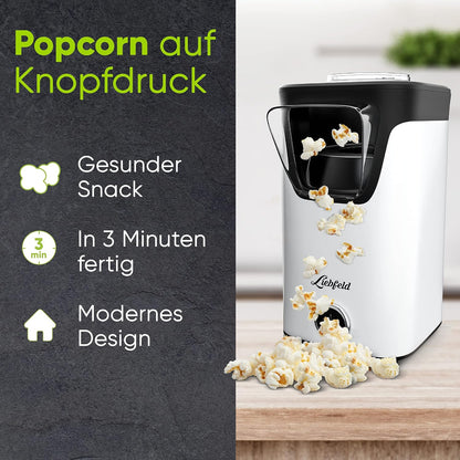 Liebfeld Retro Hot Air Popcorn Maker – Oil‑Free Snack Dispenser