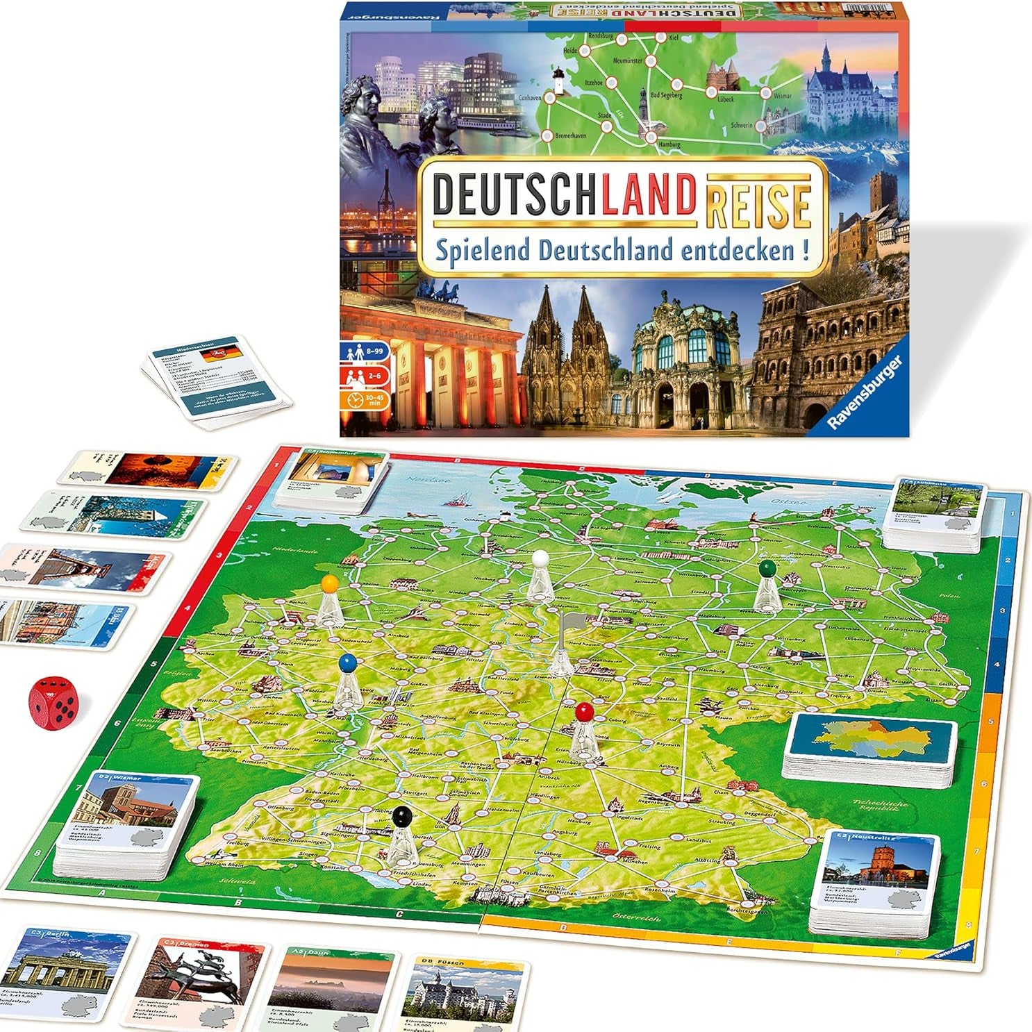 Ravensburger Deutschland Reise Board Game German Language Version