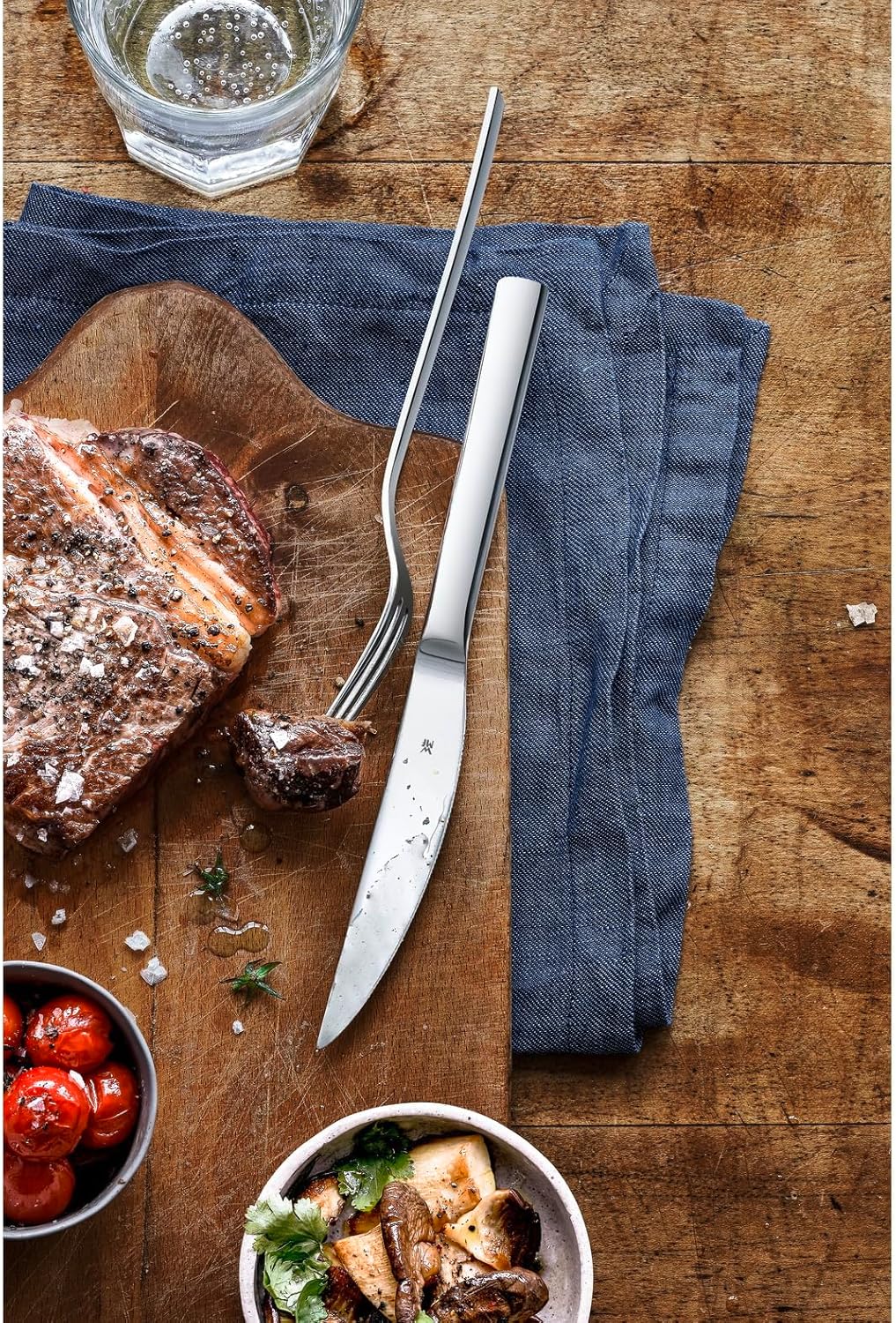 WMF Premium 12-Piece Steak Cutlery Set – Sharp Serrated Knives for Grilling