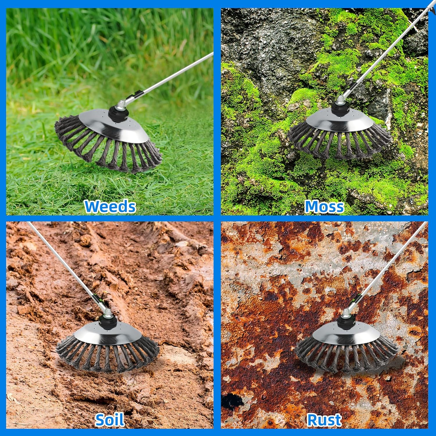 VINEST Heavy-Duty Steel Wire Weed Brush for Trimmer 25.4mm