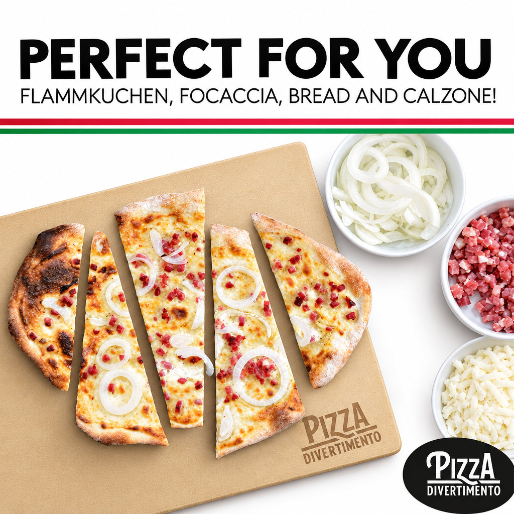 Pizza Divertimento Pizza Stone with Peel for Oven and Gas Grill