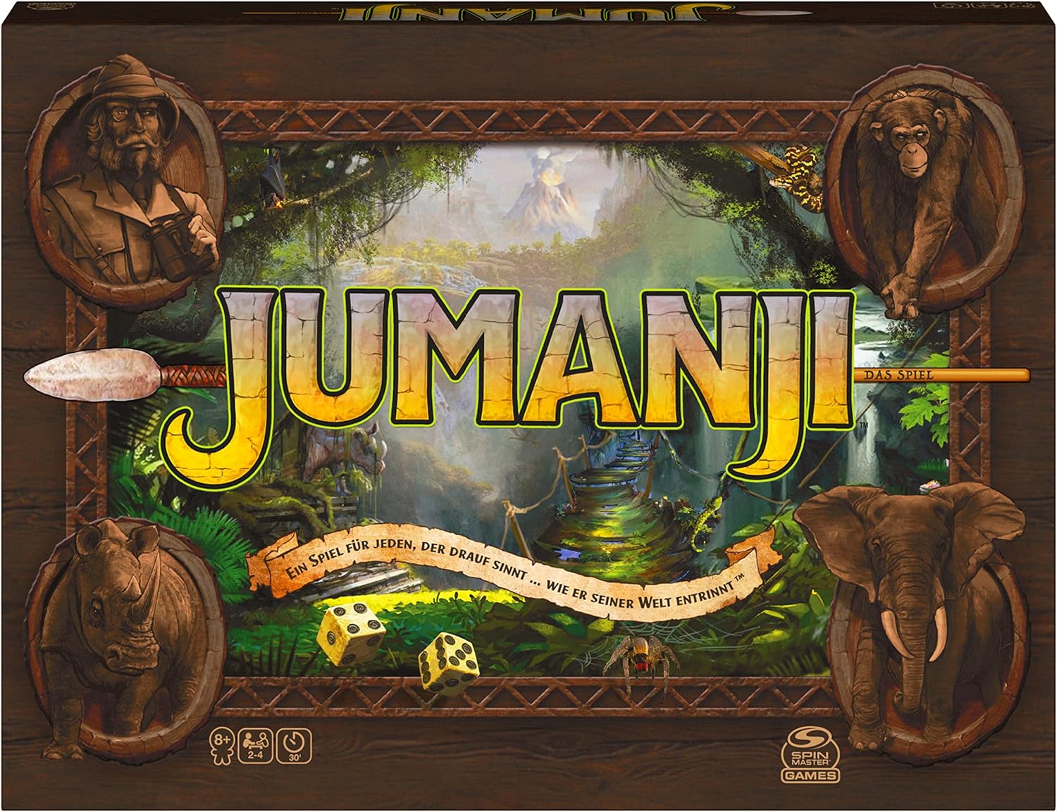Jumanji Busy Family Adventure Game for 2‑4 Players Ages 8+