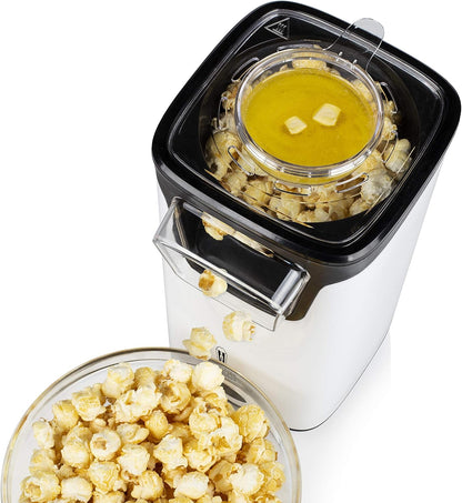 Princess 1100W Hot Air Popcorn Maker with Transparent Lid