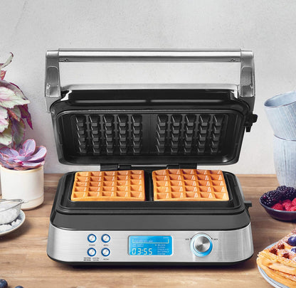 GASTROBACK 42424 Stainless Waffle Iron, 5 Programs, 7 Browning Levels