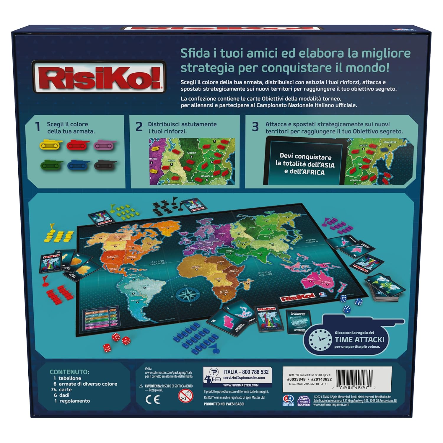 Risk Classic Edition 2023 Board Game – Strategic Conquest for 3‑6 Players