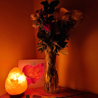 Needs&Gifts 4-7 lb Natural Himalayan Crystal Rock Salt Lamp, Authentic Healing Ambiance