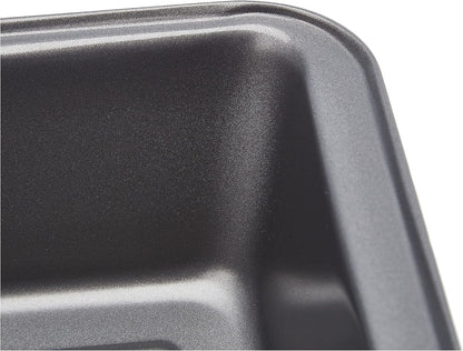 Amazon Basics 2-Piece Non-Stick Carbon Steel Loaf Pan Set, Grey