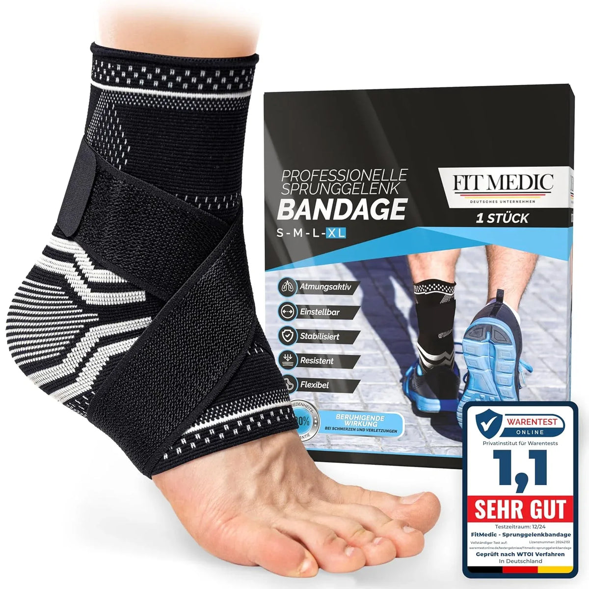 Professional Ankle Brace: Adjustable, Flexible Foot Support for Sport, Pain Relief - Gomix Brands Outlet