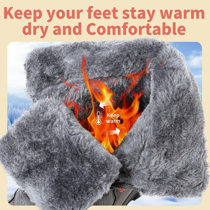 Men's Waterproof Snow Boots with Fur Lining and Anti‑Slip Grip