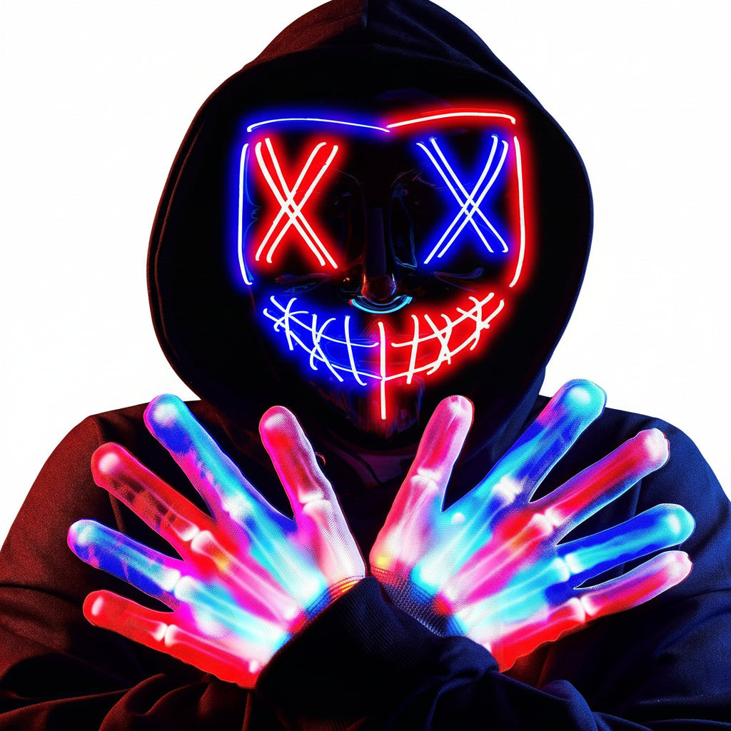 AnanBros Halloween LED Light Up Mask 3 Modes