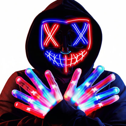 AnanBros Halloween LED Light Up Mask 3 Modes