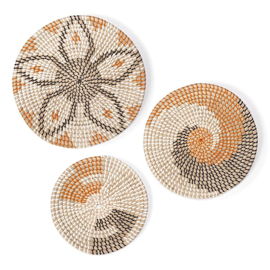 Magilot Handmade Wicker Basket Wall Art Set of 3
