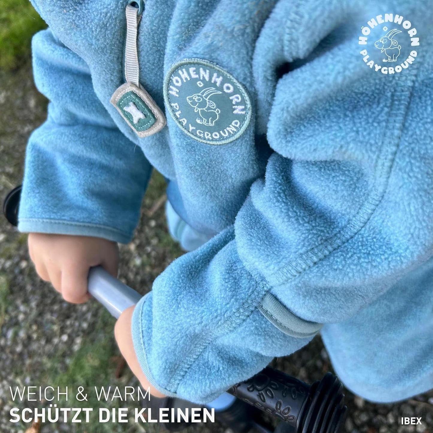 Hoehenhorn Ibex Baby Fleece Overall Winter Herbst Strampler Kleinkind mit Kapuze