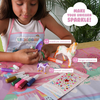 BONNYCO Unicorn Painting Craft Set with Glow-in-the-Dark Colors
