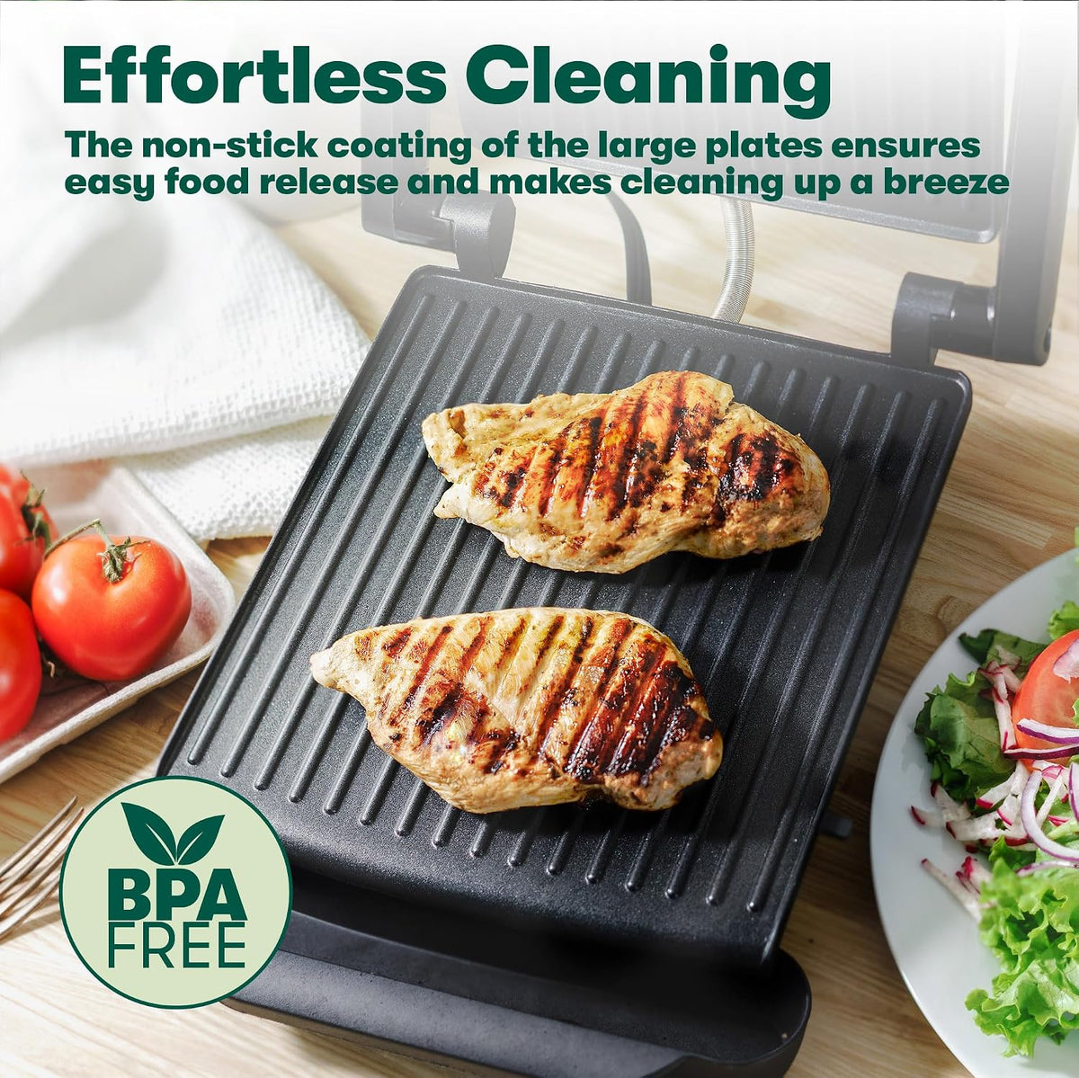 BELLA 17874 Electric Panini Press and Indoor Grill 1400W Stainless Steel