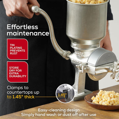 Landers Cast Iron Corn Grinder – High Hopper Manual Grain Mill - Gomix Brands Outlet