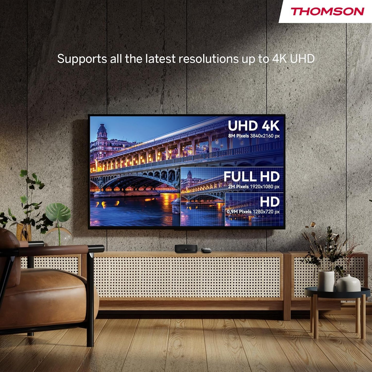 Thomson Streaming Box Plus 270: 4K UHD Android TV with Google Cast, Wi-Fi